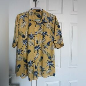 Pineapple Print Yellow Shirt